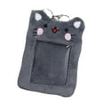 thumbnail image 3 of Portatarjetas de fotos de peluche, lindo portatarjetas de identificación, funda protectora para fotos con dibujos de animales Gris, 3 of 7