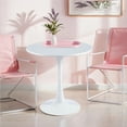 Versatile 24" Round Tulip Dining Coffee Table Modern White for