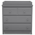 thumbnail image 4 of Delta Children Waverly 3 Drawer Dresser with Changing Top, Grey, 4 of 16