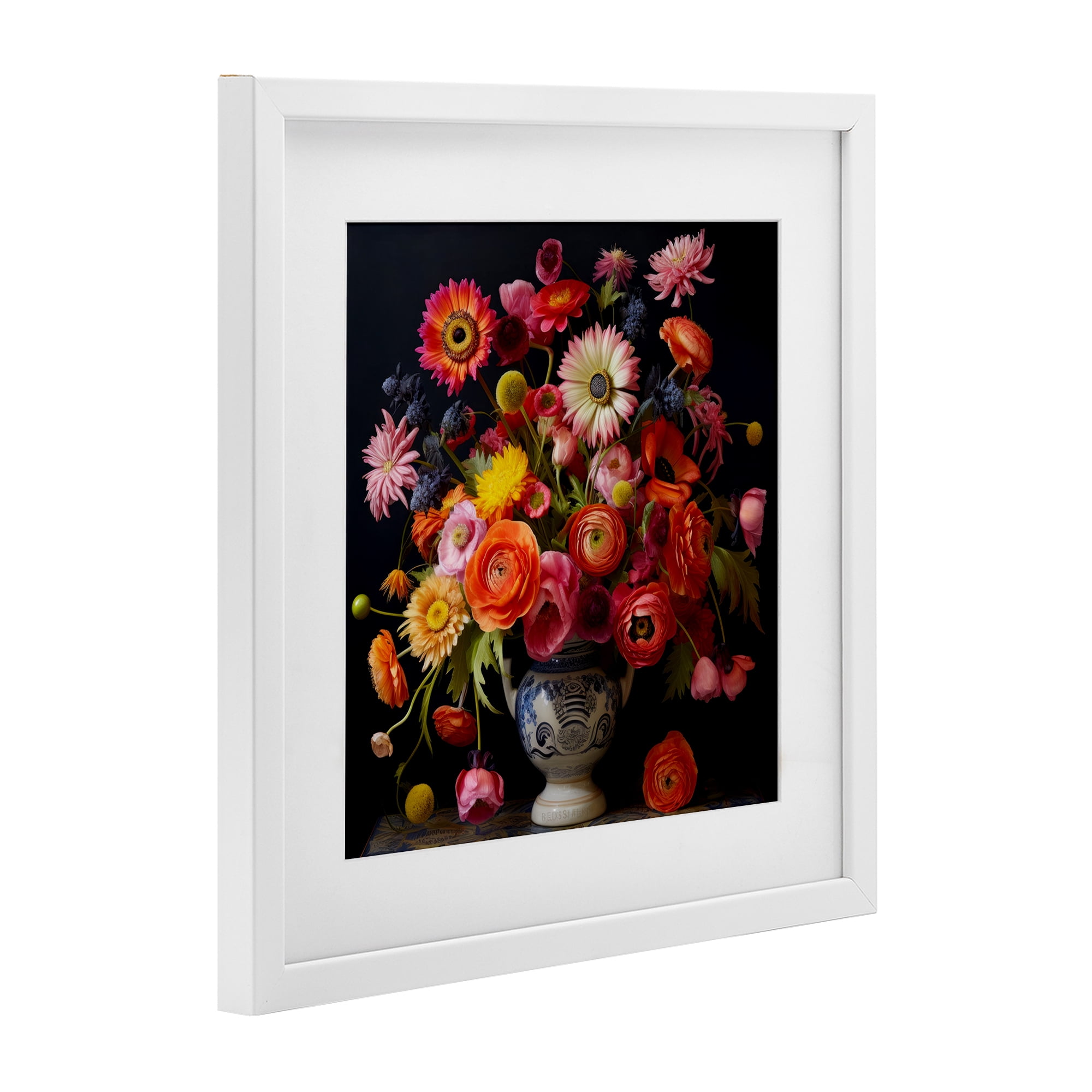 Stupell Industries Harmonious Spring Bouquet White Framed Print Under Glass, design by Lazar Studio