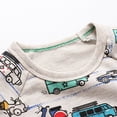 thumbnail image 3 of POPTEM Toddler Sweatshirt Boys Sweatshirts Crewneck Car Long Sleeve Shirts Boys Clothes White 4T, 3 of 6