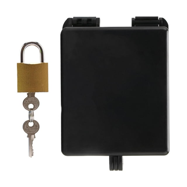 Candado para grifo exterior con llave, fácil instalación, protector de manguera para césped, casa vacía, patio. 12 x 10 cm