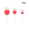 thumbnail image 3 of 30pcs Mini Foams Ball Cupcake Topper Ball Shaped Cake Insert Topper DIY Cake Decorations, 3 of 7