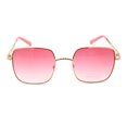 thumbnail image 2 of Womens Jewel Chain Arm Rectangular Metal Rim Butterfly Sunglasses Gold Pink, 2 of 4