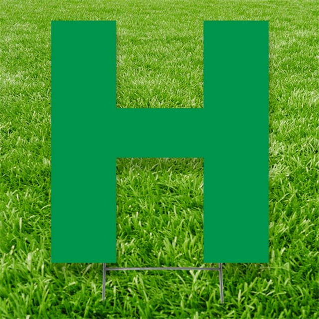 Advanced Graphics 3326 20 x 15 Po Lettre H Yard Signe&44; Vert
