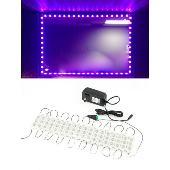 20ft Storefront super bright Purple LED Light module 5630 with UL 12v 3 Amps AC Power