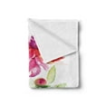 thumbnail image 2 of Dahlia Soft Flannel Fleece Throw Blanket, Paintbrush Flower Blooming Summer Flourishing Nature Growth Theme, Cozy Plush for Indoor and Outdoor Use, 60" x 80", Fuchsia Red, by Ambesonne, 2 of 5