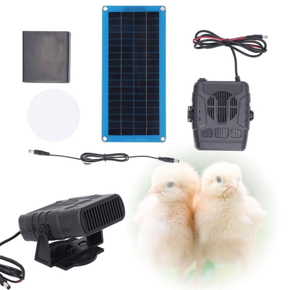 Solar Heater For Chicken Coop Heater, Small Greenhouse Heaters, Portable Car Heaters, Dog House Fast Heating, Green House, Flower Room, Patio(Batteries not Contained)