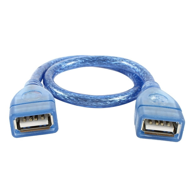 USB Bleu 2.0 A Femelle à Femelle F/F Rallonge Câble 25cm