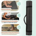 thumbnail image 3 of RAD Sportz Sweat Absorbent Grippy Suede Hot Yoga Mat with Strap, Black, 3 of 6