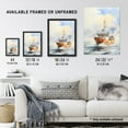 thumbnail image 3 of Fishing Boat at Sea Detailed Watercolour Seascape Artwork Framed Wall Art Print A4, 3 of 5