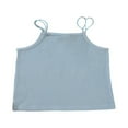 thumbnail image 2 of Girl‘s Vest  Children‘s Solid Color Ribbed Sling Tops Tight Sleeveless Shirt Camisole for Kids, 2 of 5