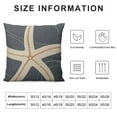 thumbnail image 5 of QZHH  Starfish Pillow Cover Retro Coastal Decor Square Pillowcase Sofa Couch Bed Throw Cushion Cover Decoration, 5 of 5