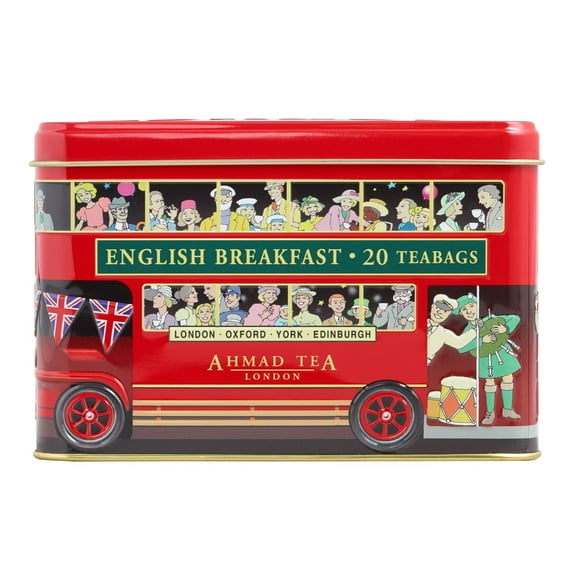 Ahmad London Bus English Breakfast Tea Tin 1.76 oz. Pack of 3