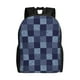 thumbnail image 1 of Disketp Blue Gingham Buffalo Check Mochila Unisex de Apertura Lateral Completa, Mochila para Laptop para Escuela, Trabajo y Viajes, 1 of 8