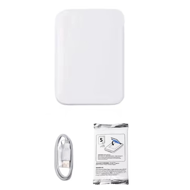 Mini Color Photo Printer Portable Bluetooth Printer HD Pocket Printing Maker with 50 Sheets of Printing Paper for Gift