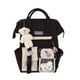 thumbnail image 4 of Mochila De Color Sólido 2021 Para Mujer, Mochilas Impermeables De Colores Caramelo Con Colgante De Insignia, Bolsa De Viaje De Nailon Para La Escuela Diaria Speravity AP006546-03, 4 of 5