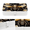 thumbnail image 4 of Honeybee Travel Organizer Decorative Box Earring Holder PU Leather with Removable Compartment Portable Display Case, 4 of 6