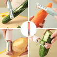 thumbnail image 5 of Pelador de verduras-Pelador rotatorio de acero inoxidable para frutas, verduras y zanahorias, 5 of 5