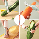 thumbnail image 5 of Pelador de verduras-Pelador giratorio de acero inoxidable para verduras y zanahorias, 5 of 5