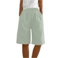 thumbnail image 6 of Shorts With Pockets for Women Workout Summer Cotton Sweat Shorts Women's Solid Color Shorts Casual Women's Shorts Capris Green Xxxl, 6 of 9