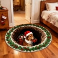 thumbnail image 3 of 1575 Inch 3D Visual Rug Santa Design Festive Doormat for Indoor Outdoor Use for Front Door Bathroom Kitchen Holiday Season Carpet, 3 of 3