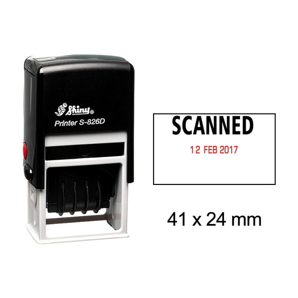 Shiny Date Stamper Self Inking With Scanned Text Ofiice Stationery Rubber Stamp S-826D