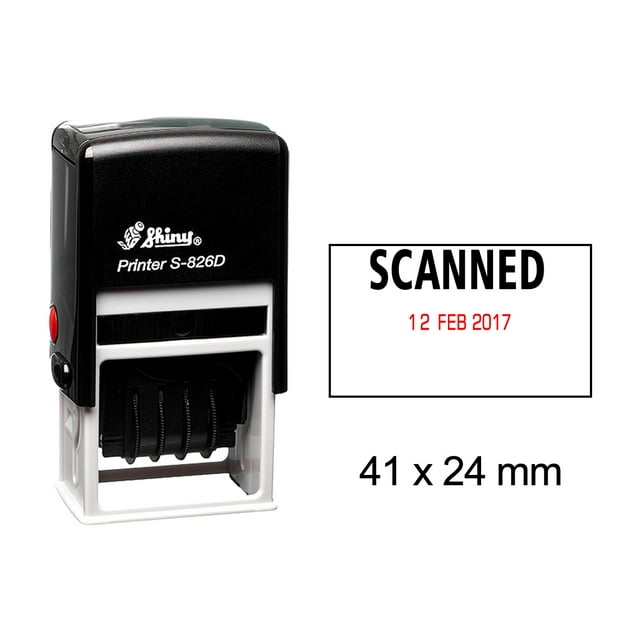 Shiny Date Stamper Self Inking With Scanned Text Ofiice Stationery Rubber Stamp S-826D