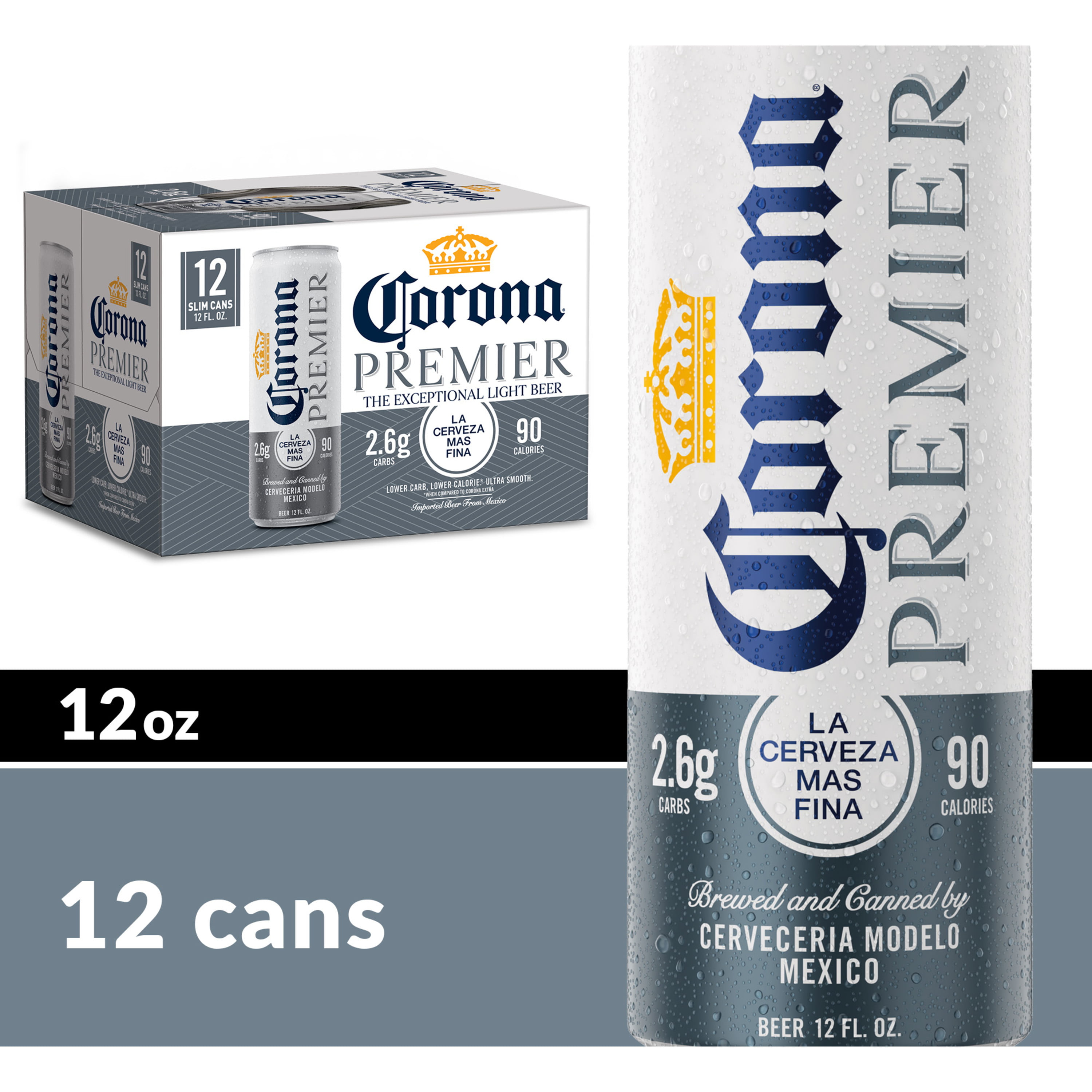 Corona Premier Beer Mexican Lager, Beer 12 Pack, 12 fl oz Bottles, 4.0% ...