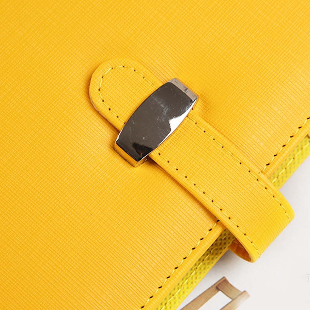 Refillable Notebook Hardcover Journal With 6 Rings PU Leather Binder Covers