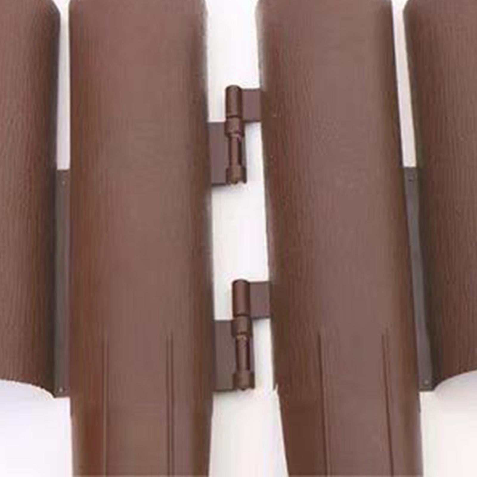 5 Piece Garden Fence Border, Reusable Edging Durable Decorative, Flower Edging for Yard Landscape Patio Outdoor Decor for Garden Path Walkway, Brown, 28cmx23cmx3.5cm