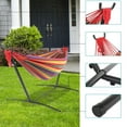 thumbnail image 3 of REKHH Hammock with Stand Steel Portable Double Swing Bed with Carry Case for Outdoor,Colourful, 3 of 4