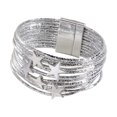 thumbnail image 1 of Pulsera rígida para niña, de aleación, , , ideal para fiestas y como accesorio versátil. Plata, 1 of 8