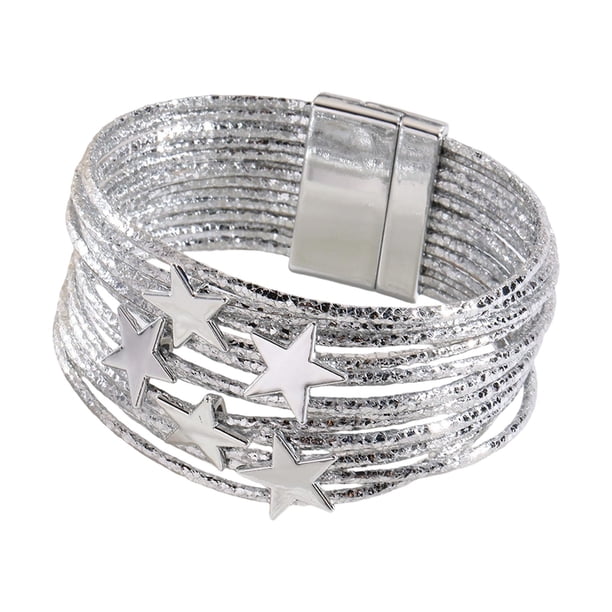Pulsera rígida para niña, de aleación, , , ideal para fiestas y como accesorio versátil. Plata