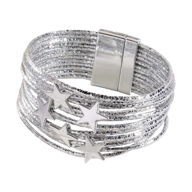 Pulsera rígida para niña, de aleación, , , ideal para fiestas y como accesorio versátil. Plata