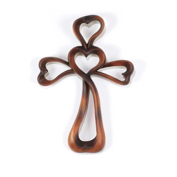 Wall Cross Eternal Love Heart Shape