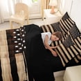 thumbnail image 5 of Manfei Vintage Us Flag 7-Piece Twin Bedding,Retro Farmhouse Lodge Cabin Bedding Comforter Set,Brown,Black Reversible, 5 of 7