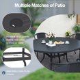 thumbnail image 6 of ELPOSUN 7-Piece Outdoor Patio Dining Set, Patio Dining Table Set for 6,Textilene Chairs & Round Steel Dining Table with Umbrella Hole, All-Weather Patio Dining Furniture Set for Garden, Dark gray, 6 of 6