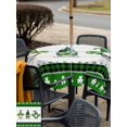 thumbnail image 5 of Square Outdoor Tablecloth With Umbrella Hole And Zipper– Gnomes St. Patrick's Day Waterproof Patio Table Cover for Party, Picnic, Backyard, 54"x54" , Lucky Charmed Blessed Rustic Wood, 5 of 8