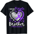 thumbnail image 1 of Playera de Mujer en Color Negro con Frase "Uso Púrpura en Memoria de Mi Hermano" - Concientización de Sobredosis, Estilo Misfits y Divertido, para el Viaje de la Vida, 1 of 7