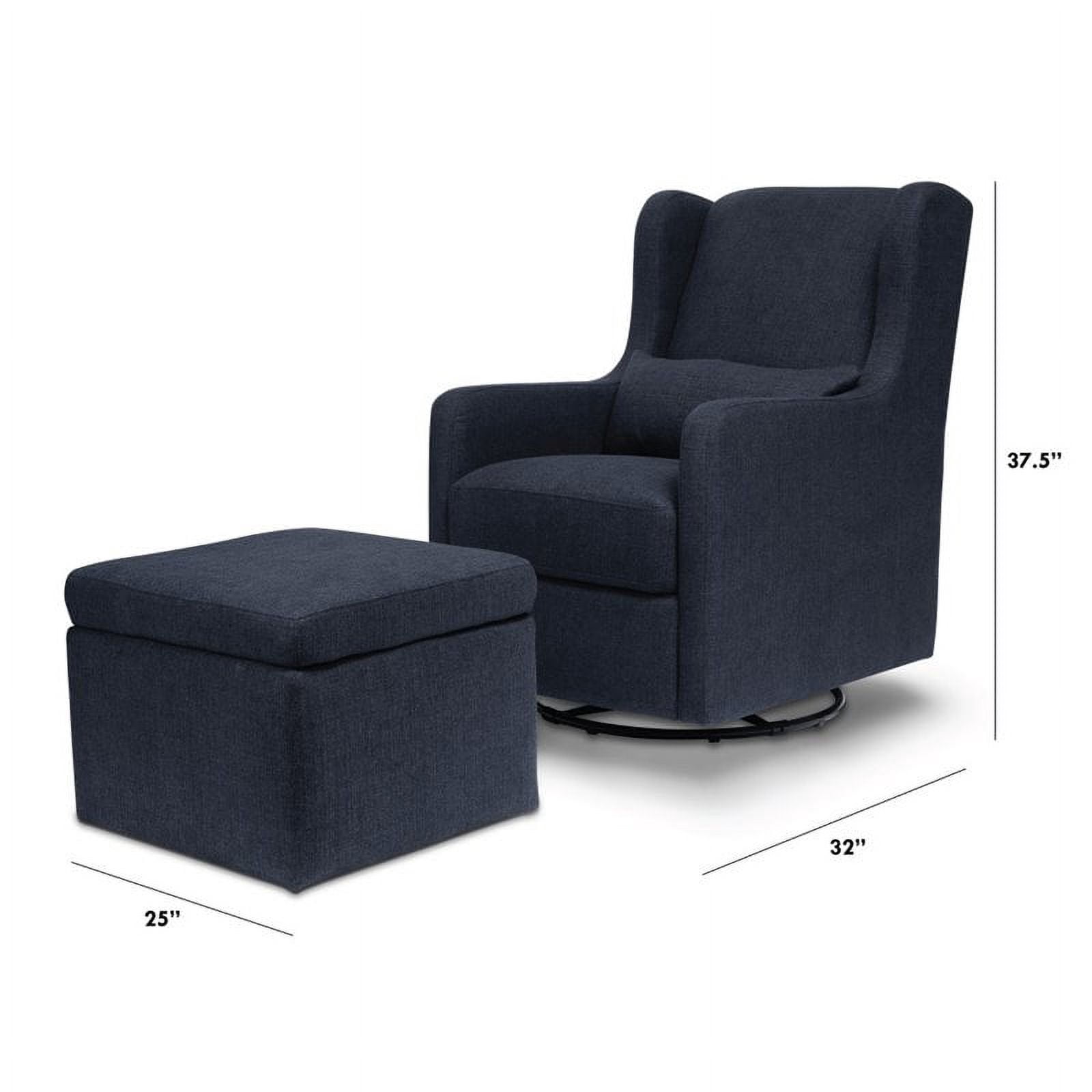 Carter's by DaVinci Adrian Glider with Ottoman, Navy