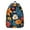 Colorful Floral Pattern-1, variant on Black and Gold Marble Backpack for School,Cute School Bag,Schoolbag with Adjustable Shoulder Straps & Padded Back,15.7"x11.8"x5.5"