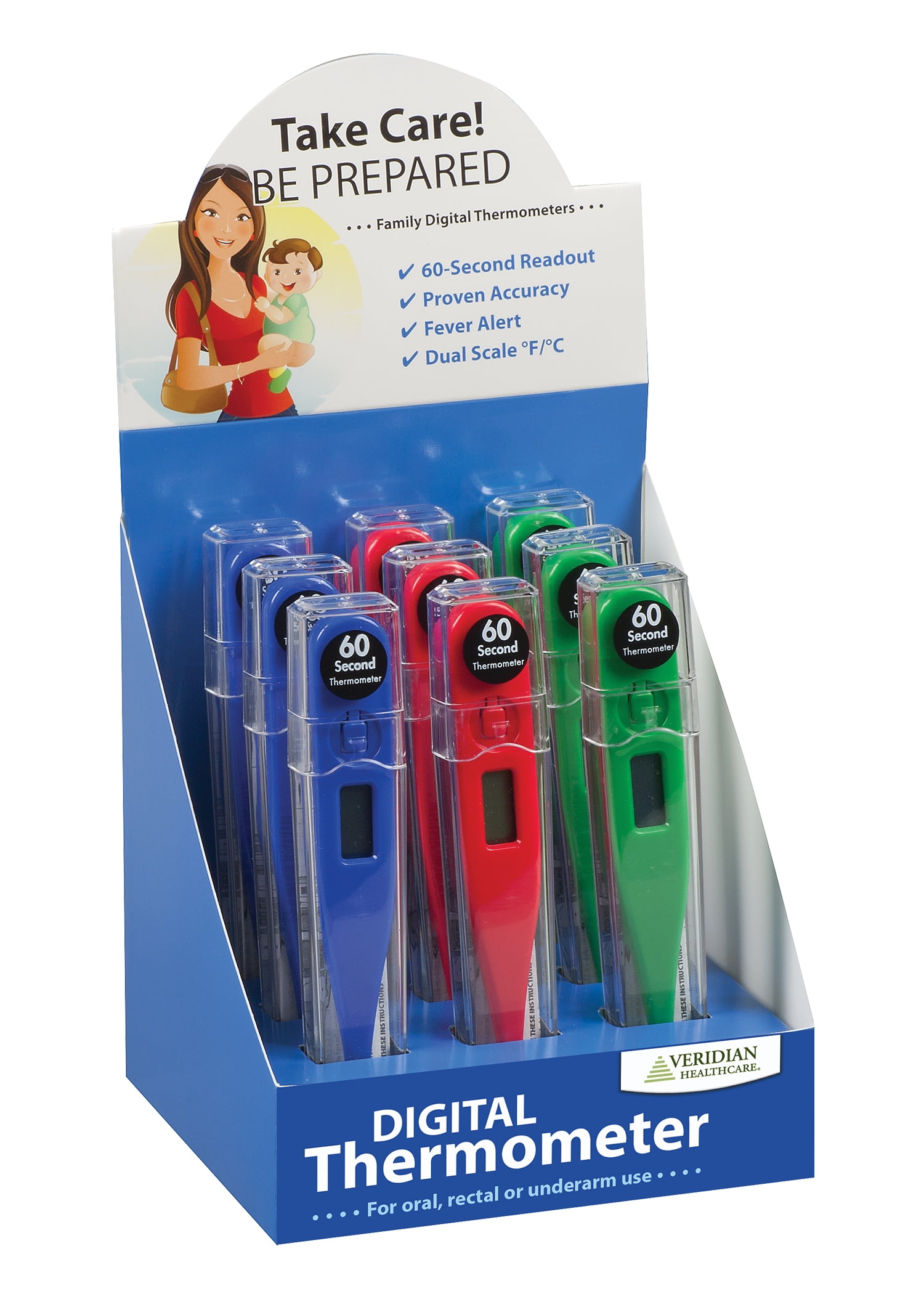TraxIt Smart Kids Thermometer - 100 Pack Disposable Fever Strips For Armpit, 48-Hour Continuous Read