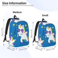 thumbnail image 2 of Disketp Cool Unicorn Star Golden Mochila de Lona Estampada, Mochila Escolar de Viaje Ligera para Estudiantes y Portátil-Small, 2 of 5
