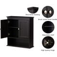thumbnail image 4 of Spirich Wall Mounted Bathroom Cabinet with Doors and Shelves, Espresso, 4 of 6