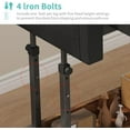 thumbnail image 6 of Small Portable Standing Rolling Desk - 32 Inch Adjustable Mobile Stand Up Teacher Desks with 2 Fabric Drawers on Wheels, Couch Sofa Side Laptop Table with Storage for Bedroom Home Office,Rustic Brown, 6 of 9