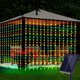 thumbnail image 3 of Cortina de luces solares de 3 m, luces navideñas de hadas con 8 modos para exteriores, Navidad, hogar, jardín, guirnalda, decoración de bodas y festivales, 3 of 5