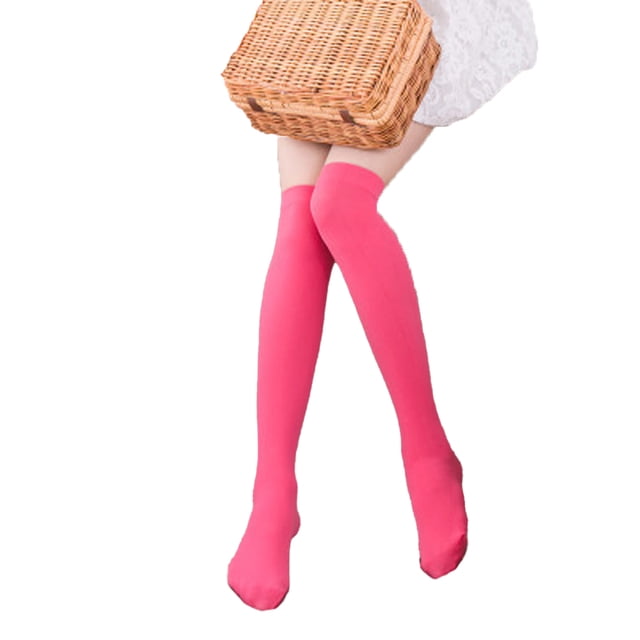 KYAIGUO Chaussettes Hautes pour Filles 2-20 Ans, 1 Paire de Bas en Coton Catroon pour Tout-Petits