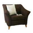 thumbnail image 3 of Home Details Waffle Design Chair/Recliner Stretch Fit Slipcover in Brown, 3 of 5