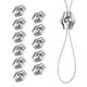 thumbnail image 1 of Uxcell 12-Pack Abrazaderas de Cables de Acero Inoxidable M4 para Cuerdas de Alambre de Doble Tornillo de 1/8 Pulgada de Diámetro, 1 of 1